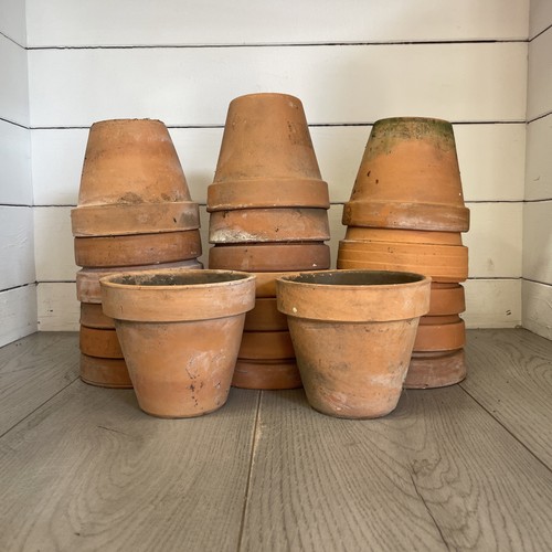 Vintage terracotta pot 13cm - ,