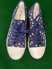 CATH KIDSTON NAVY FLORAL DESIGN CANVAS TRAINERS UK SIZE 6
