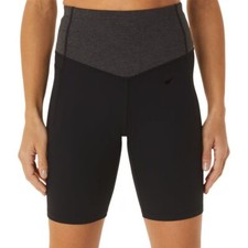 Asics Flexform Colour Block Womens Running Bike Short Tights Black Fitted Shorts