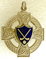 Irish Hurling / Shinty - Celtic Design Enamel Winners Medal - New Old Stock