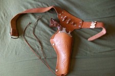 Boys Leather Toy Gun Belt and