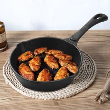 Large Cast Iron Skillet Seasoned Non-Stick Heavy Duty Durable Frying Pans Grill