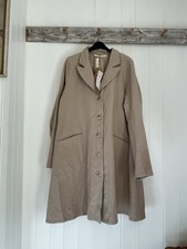 Privatsachen Coat Absolutely Beautiful A-Line Cotton Twill Swing Coat OS New