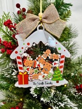 Personalised Christmas Snow Globe, Double sided Shaker bauble,Family Gift