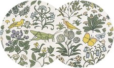 OFFICIAL VCS VOYSEY APOTHECARYS GARDEN SET OF TWO CERAMIC DRINKS TABLE COASTERS