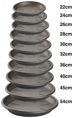 Anthracite round plastic plant - round,