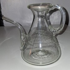 Antique French or English Glass Teapot / Large Cruet