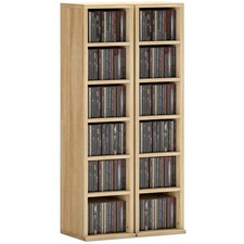 HOMCOM Set of 2 CD Storage