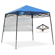 EAGLE PEAK 8x8 Pop-Up Canopy Tent, Slant Leg with Sidewall, Portable Sun Shelter