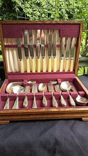 Vintage art deco cutlery set - art,