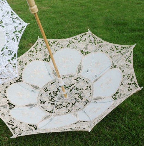 Wedding lace umbrella elegant - (wedding,