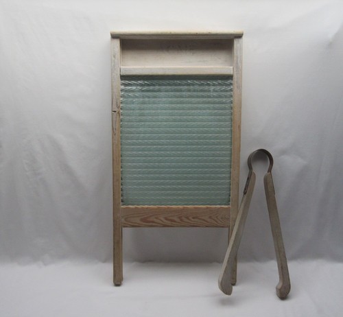Vintage wooden washing wash