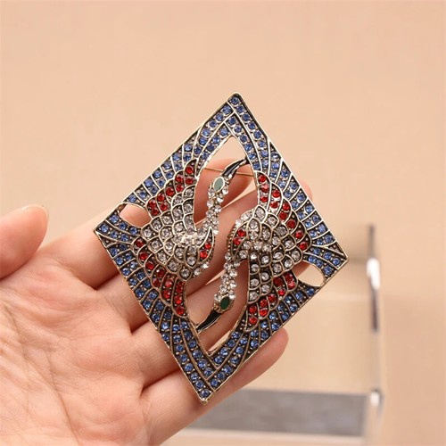 Vintage big crane brooches - crane,