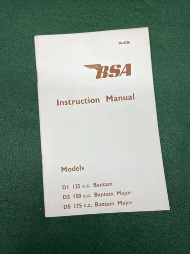 Bsa bantam 125 150 - d1, d3