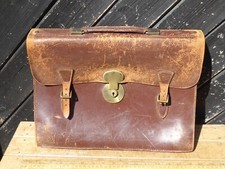 Vintage Leather Briefcase. /