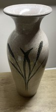 Lancaster  Pottery Large Studio Pottery Vase Heavy Signed Stoneware 11.5” Tall