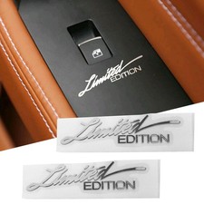 2Pcs Limited Edition Logo 3D Emblem Badge Silver Decal Sticker Car Accessories