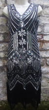 Flapper Style Silver Sequin &