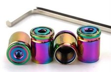 RAINBOW Chrome Alloy Locking Dust Valve Wheel Caps (DC7R) fits Classic (B)