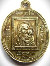 1878 Silver Memorial Papal Holy Medal Death of Pope Pius IX, Mother Good Counsel