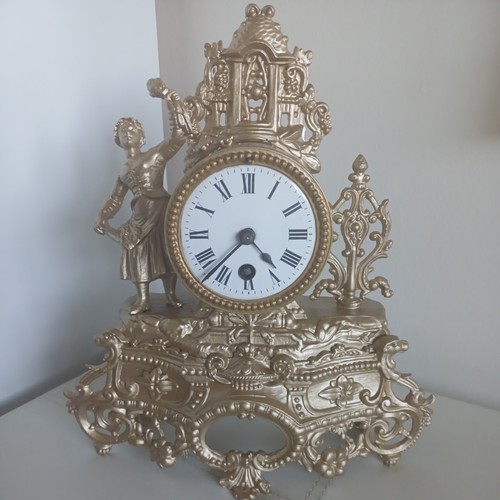 Antique french figural mantle - figural,