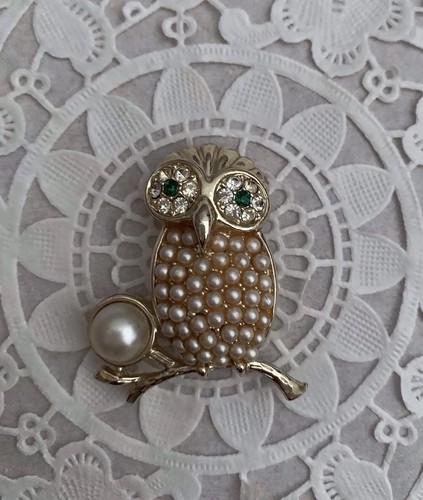 Sarah coventry gold tone owl - gold,