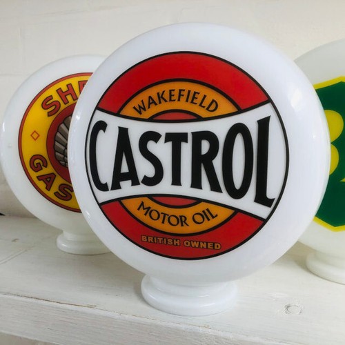 Mini gas pump globe castrol - gas, globe,