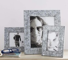 Pottery Barn Glasgow 5” x 7” Photo Frame Galvanized Iron  NIB￼