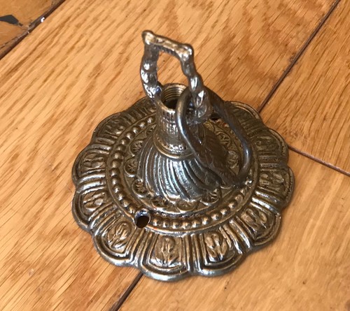 Vintage cast brass plate - cast,