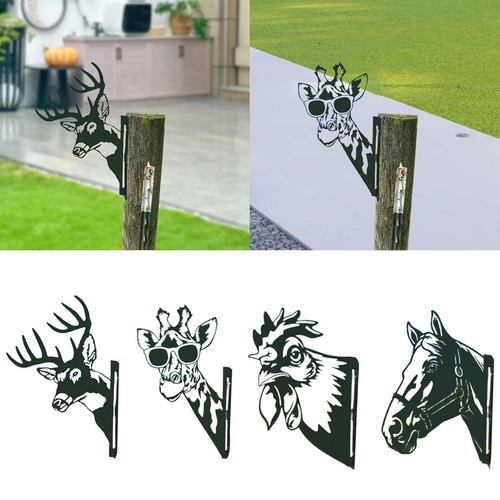 Farmhouse iron art peeping - art,
