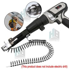 Automatic Screw Chain Nail Gun Adapter For Electric Drill Plaster Board Tool UK