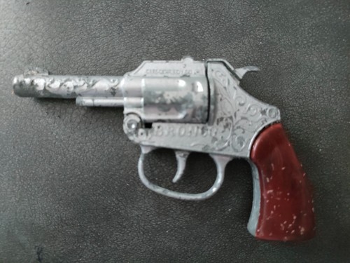 Vintage cap gun bronco - gun, metal