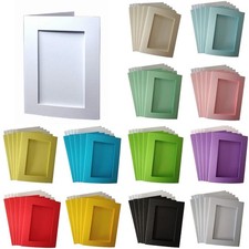 Rectangle Aperture Small TriFold Card Blanks 5 Pack 86x54mm Cut Out Cross Stitch