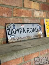 Zampa Road Millwall Football Club Sign Rusty Worn Weathered Southwark The Lions
