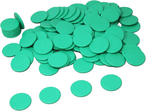 Game chips green - , pieces)