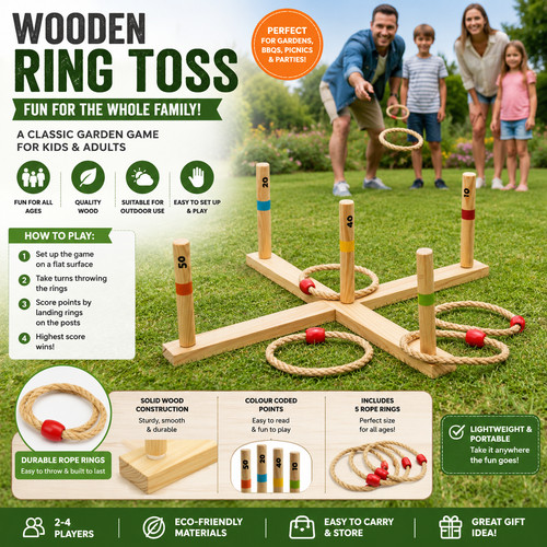 Classic wooden ring - wooden, game
