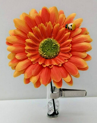 Clip vent vase orange - on,