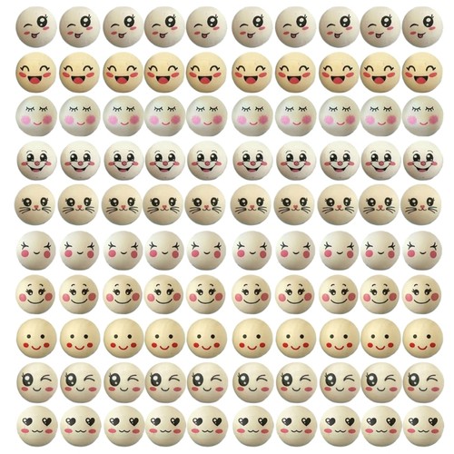 100 pcs wooden ball - pcs,