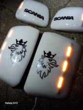 SCANIA  Mirror COVERS! FULL SET. Guards! ACCESSORIES! MARKER LIGHTS TRUCK Parts