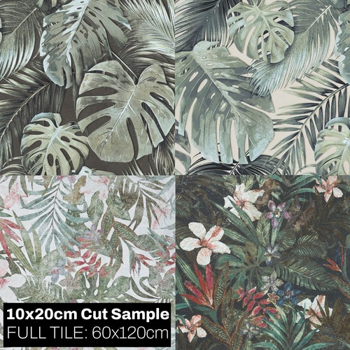 Cut sample tile botanical - sample,