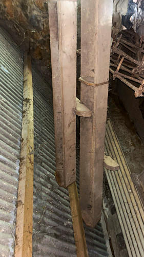 Reclaimed hardwood wood beam - hardwood,