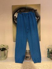 Bright Blue Textured Joggers – Comfy Casual Loungewear (Great Condition)