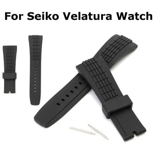 26mm black rubber watch band - black,
