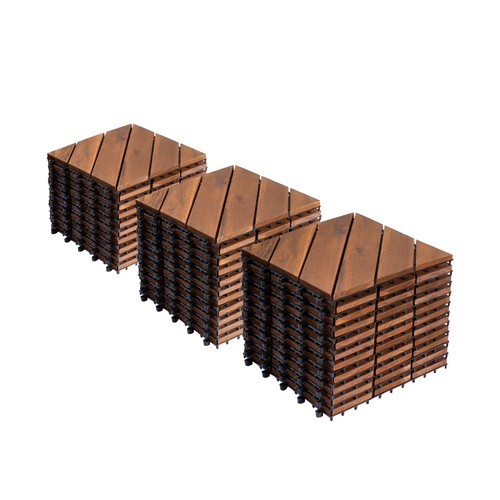 27pcs acacia wood - wood, interlocking