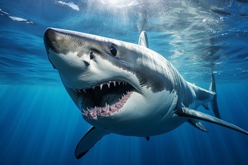 Great white shark canvas - great,