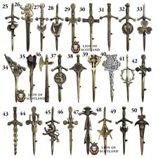 Scottish Tartan Kilt Pins For Men Celtic Thistle Designs in Antique Brass Finish