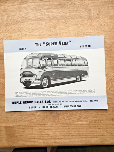 Duple bedford super vega bus - bedford,