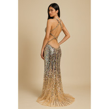 Sherri Hill Sequin Cutout Gown