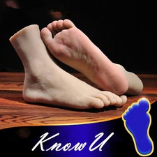 Lifelike Silicone Men Feet 26CM Mannequin Male Legs Display Model TPE Silicone