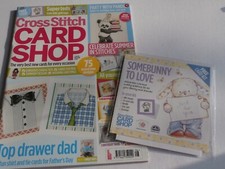 Cross Stitch Card Shop magazine #96 FREE GIFT shirt panda bee floral heart Dad
